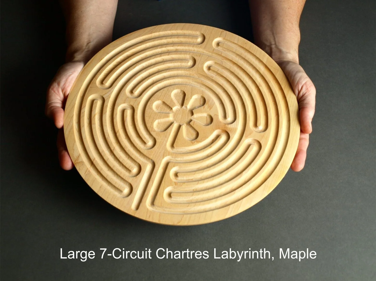 7-Circuit Chartres Finger Labyrinth, Maple — Watson Studios: Brian